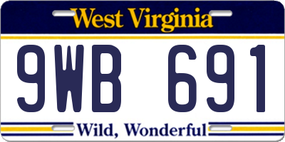 WV license plate 9WB691