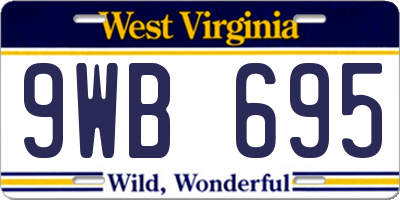 WV license plate 9WB695