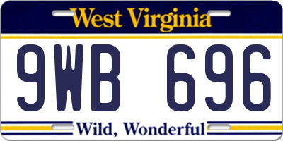 WV license plate 9WB696