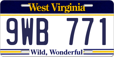 WV license plate 9WB771