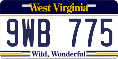 WV license plate 9WB775