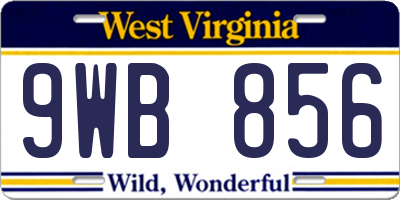 WV license plate 9WB856