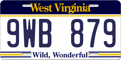 WV license plate 9WB879