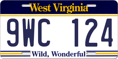 WV license plate 9WC124