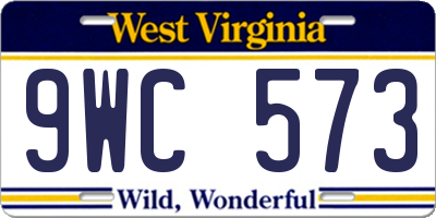 WV license plate 9WC573