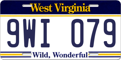 WV license plate 9WI079