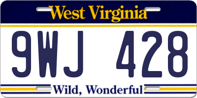 WV license plate 9WJ428