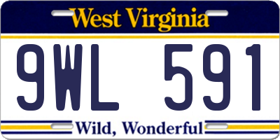 WV license plate 9WL591