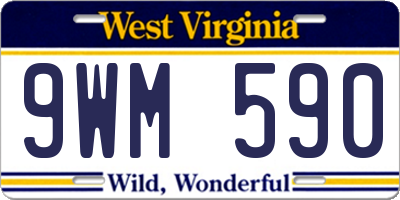 WV license plate 9WM590