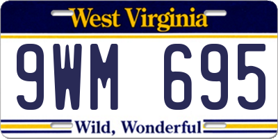WV license plate 9WM695