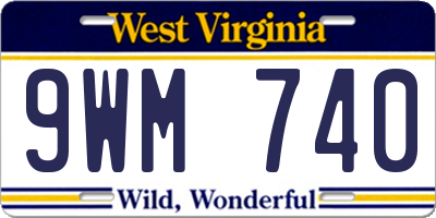 WV license plate 9WM740