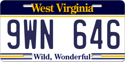 WV license plate 9WN646