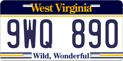WV license plate 9WQ890