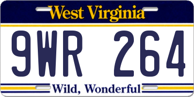 WV license plate 9WR264