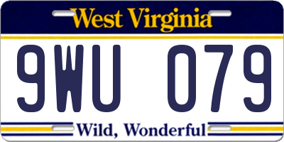 WV license plate 9WU079