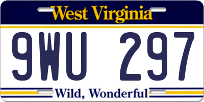 WV license plate 9WU297