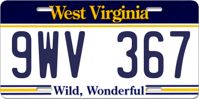 WV license plate 9WV367