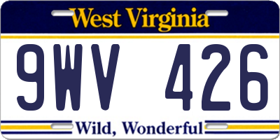 WV license plate 9WV426