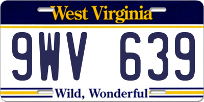 WV license plate 9WV639