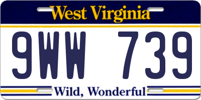 WV license plate 9WW739