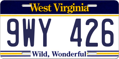 WV license plate 9WY426