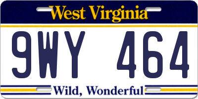 WV license plate 9WY464