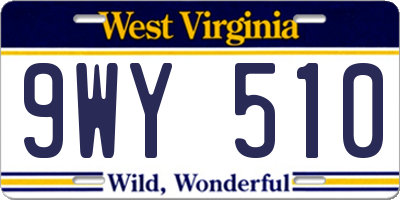WV license plate 9WY510