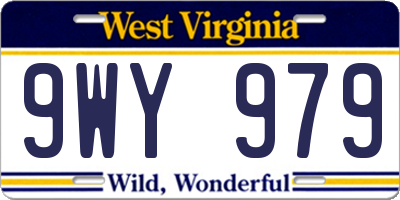 WV license plate 9WY979