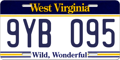 WV license plate 9YB095