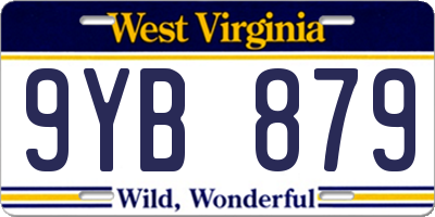 WV license plate 9YB879