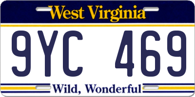 WV license plate 9YC469