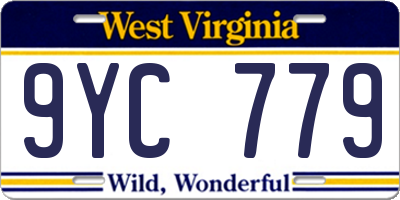 WV license plate 9YC779
