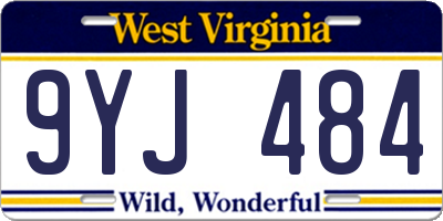 WV license plate 9YJ484