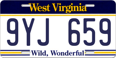 WV license plate 9YJ659