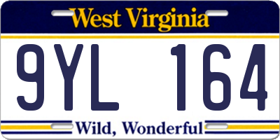 WV license plate 9YL164