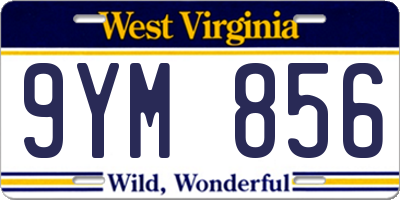 WV license plate 9YM856