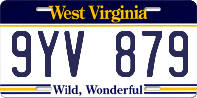 WV license plate 9YV879