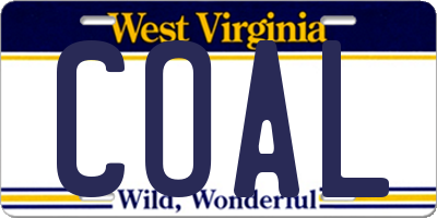 WV license plate COAL