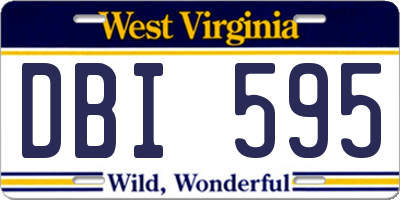 WV license plate DBI595