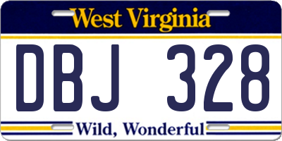 WV license plate DBJ328