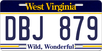 WV license plate DBJ879
