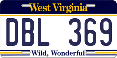 WV license plate DBL369