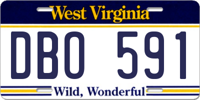 WV license plate DBO591