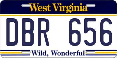 WV license plate DBR656