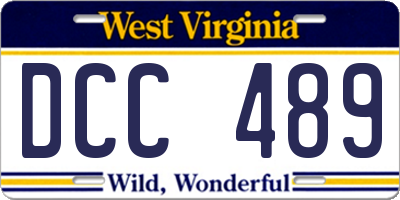 WV license plate DCC489