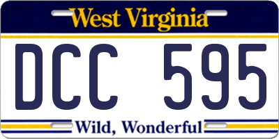 WV license plate DCC595
