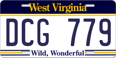 WV license plate DCG779