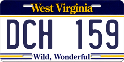 WV license plate DCH159