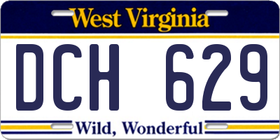 WV license plate DCH629