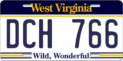 WV license plate DCH766